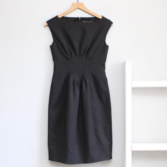 Sportmax Black Sheath Boatneck Midi Dress Size 6​​ - Picture 1 of 8